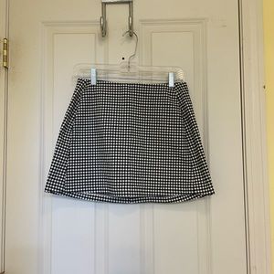 urban outfitters black & white checkered skirt